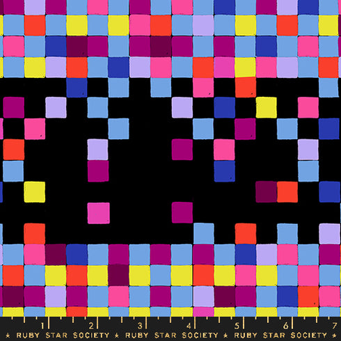 Glow Garden Pixels in Black RS2117 19 - Ruby Star Society Sold by the Half Yard